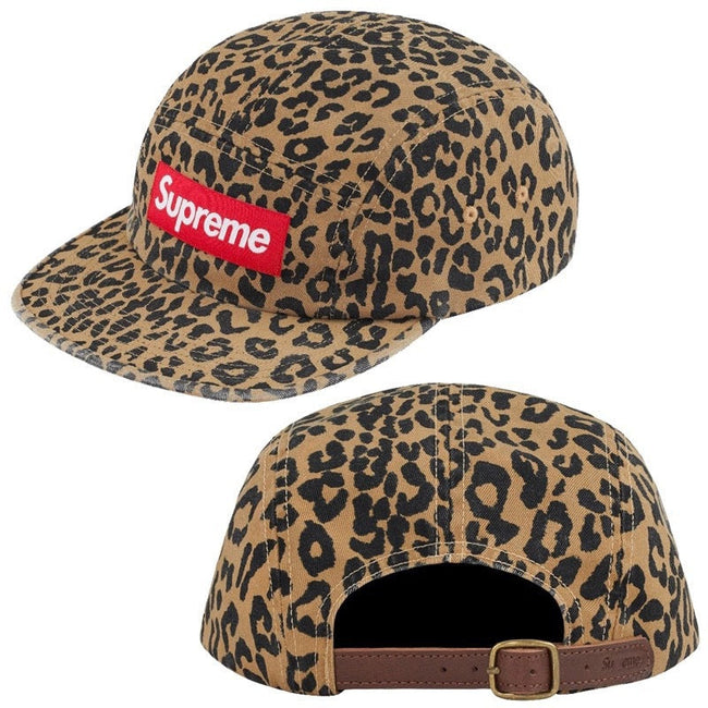 Supreme Leopard Print 5-Panel Red Box Logo Camp Cap Hover Image