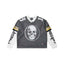 "Godspeed" Layered Mesh Skull Long Sleeve Jersey (Grey/White/Yellow)