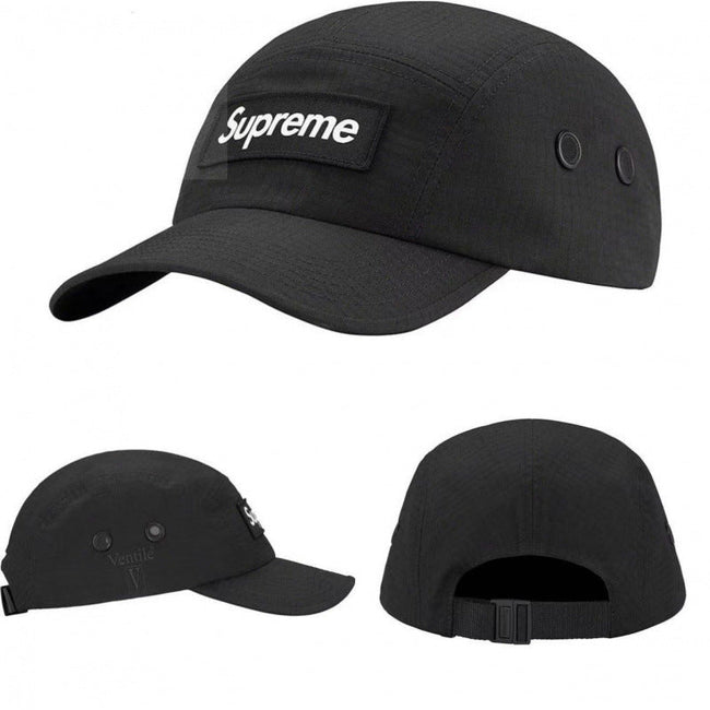 Supreme Black Ripstop 5-Panel Box Logo Camp Cap Hover Image