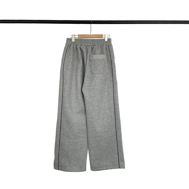 Broken Planet Logo Wide Leg Sweatpants - Heather Grey