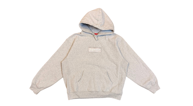 Supreme Box Logo Hoodie Heather Grey (FW24) (P) Main Image