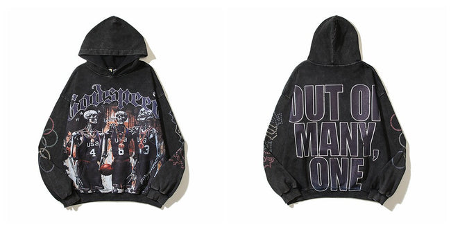 Vintage "Godspeed" Oversized Hoodie Hover Image