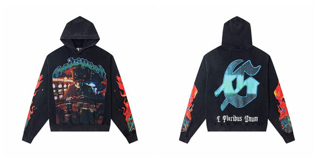 Vintage "Godspeed" High Roller Skeleton Oversized Hoodie Hover Image