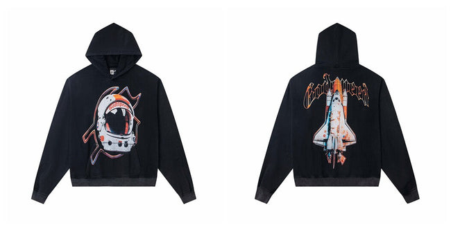 Vintage "Godspeed" Space Shuttle Oversized Hoodie Hover Image