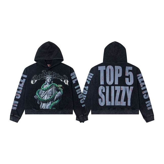 Vintage "Godspeed" Top 5 Slizzy Oversized Hoodie Hover Image