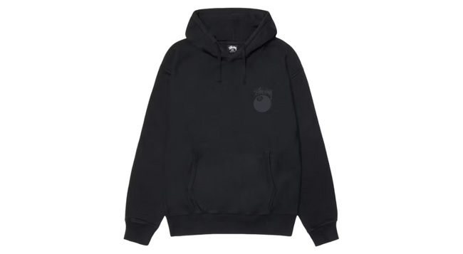 Stussy 8 Ball Pigment Dyed Hoodie Black Main Image