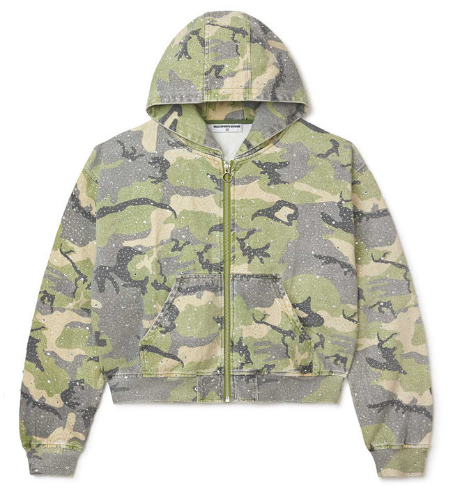 Vale Forever Crystal Camo Work Jacket Green Hover Image