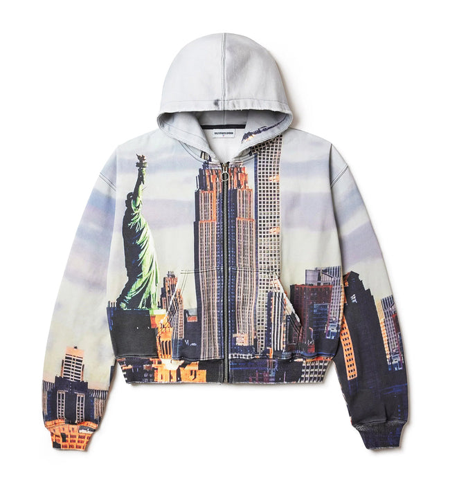 Vale Forever Skyline Zip Up Hoodie White Hover Image