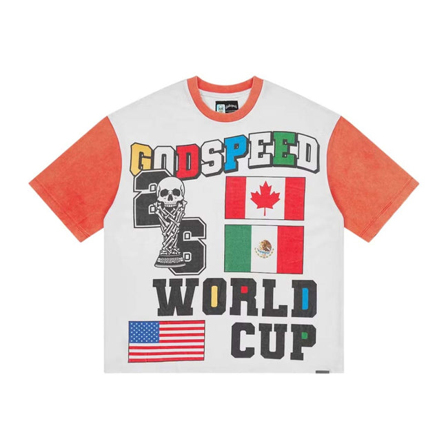 Godspeed '26 GSWC Vintage Tee White Red Hover Image
