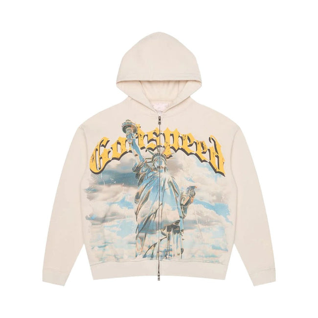 Godspeed Chrome Liberty Zip Up Hoodie Bone Hover Image