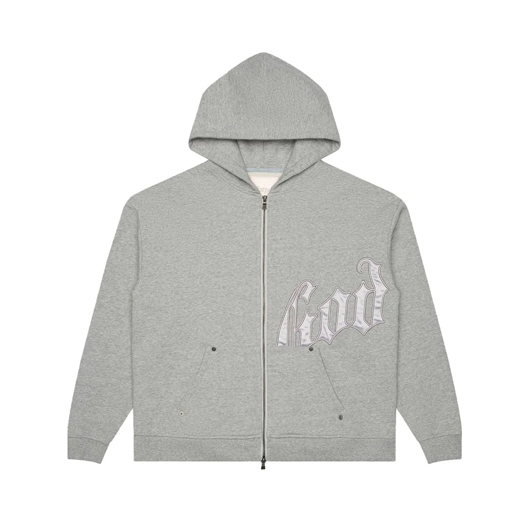 Godspeed Grey Silver Satin Sweatsuit Hoodie & Sweatpants Set