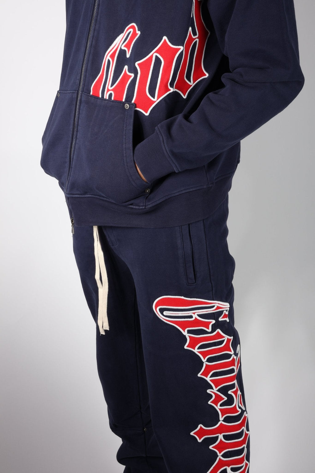 Godspeed Navy Red Sweatsuit Hoodies & Sweatpants Set