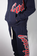 Godspeed Navy Red Sweatsuit Hoodies & Sweatpants Set