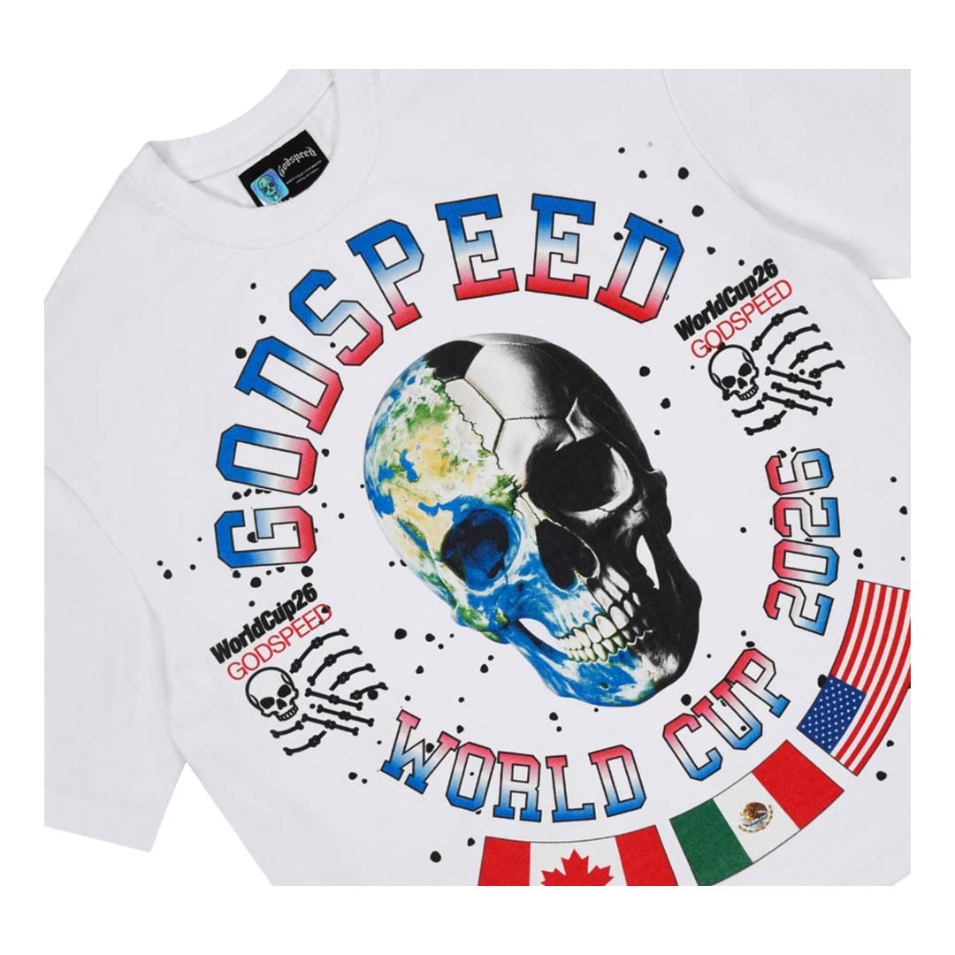 Godspeed Planet Futbol Tee White