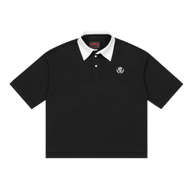 Godspeed Victor Minimal Crest Polo Black Hover Image