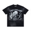 Hellstar Vintage Wash Skull Graphic Oversized T-Shirt - Dark Acid Black