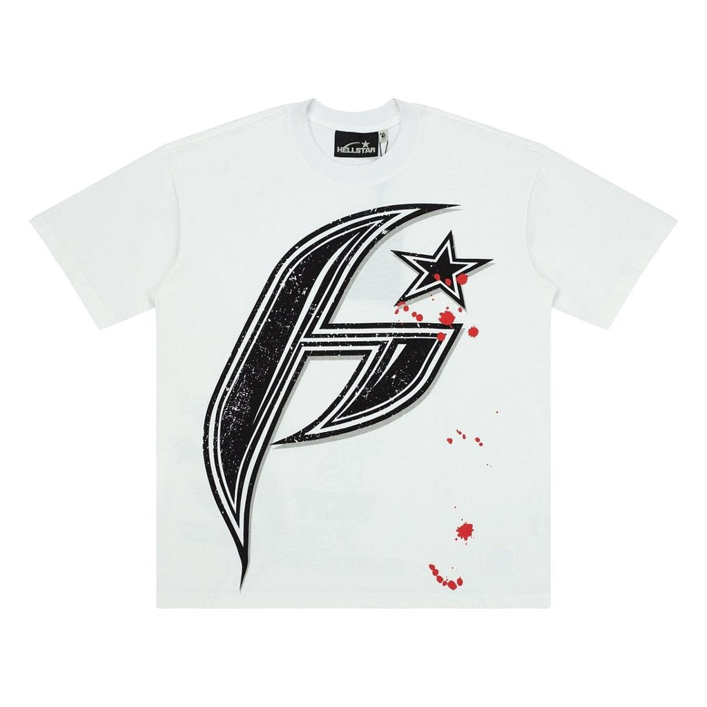 Hellstar Splatter Star Big H Graphic Oversized T-Shirt