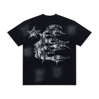 Hellstar Distressed Rip & Fray Vintage Washed Graphic T-Shirt