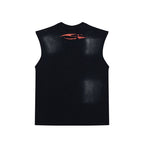 Hellstar basketball rams printed distressed unlined tank top