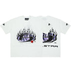 Hellstar Flame Graphic Oversized T-Shirt - Black