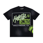 Hellstar Studios Glitter Graphic Oversized T-Shirt - Washed Black