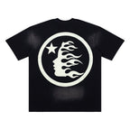 Hellstar Studios Halloween Skull Graphic Vintage Washed Cotton T-Shirt