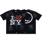 Hellstar Studios "I Love NY" Graphic Oversized T-Shirt - Black