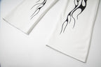 Hellstar Washed Fleece Graphic Sweatpants (White)