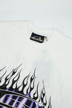 Hellstar Flame Graphic Oversized T-Shirt - Black