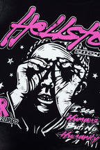 Hellstar Studios "FOR THE SUN" Graphic Oversized T-Shirt - Black