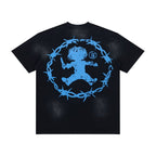 Hellstar "Don't You Wanna Play?" Graphic Oversized T-Shirt - Washed Black