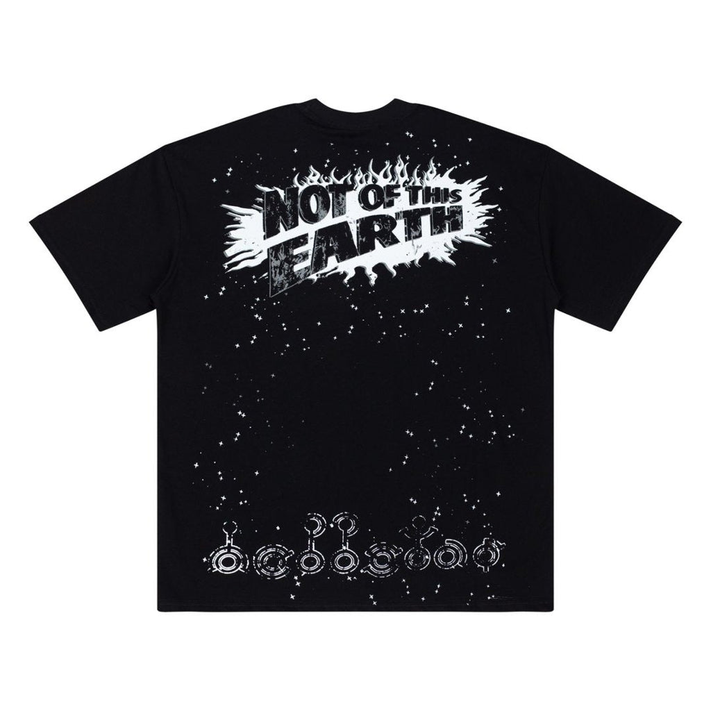 Hellstar Records Graphic Cotton T-Shirt - Black
