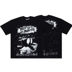 Hellstar Records Graphic Cotton T-Shirt - Black