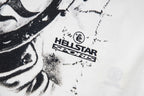 Hellstar High-Definition Graphic Spliced Short Sleeve T-Shirt – White