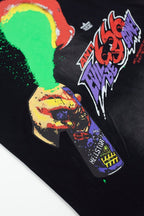 Hellstar Vintage Wash Spray Can Graphic Oversized T-Shirt - Black
