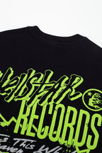 Hellstar Studios Glitter Graphic Oversized T-Shirt - Washed Black