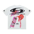 Hellstar Paint Splatter Graffiti Graphic Oversized T-Shirt - Washed Black