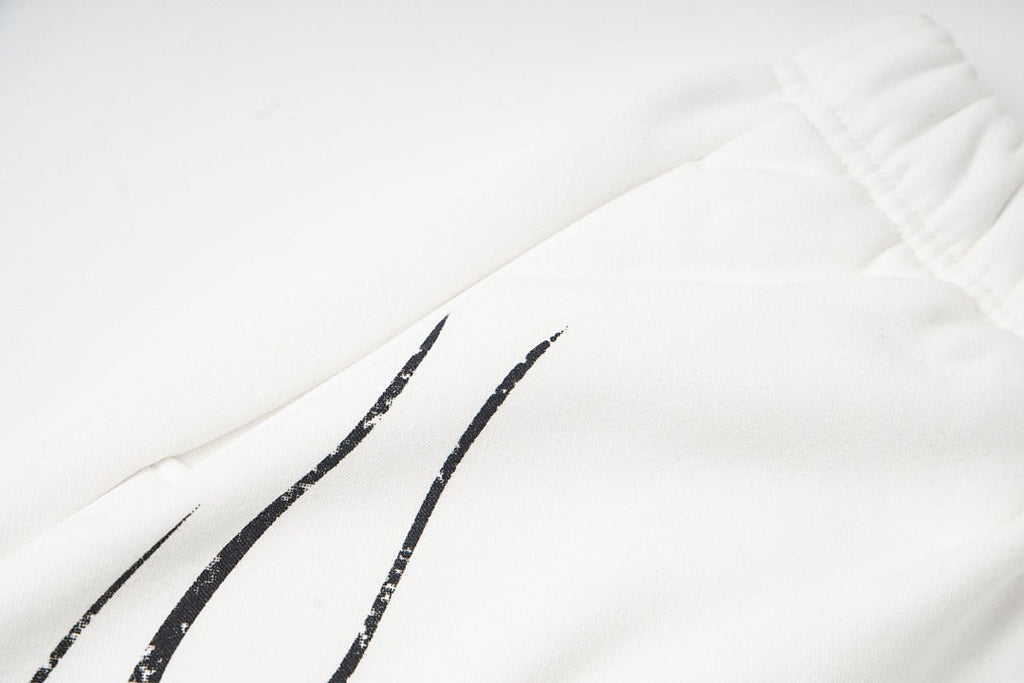 Hellstar Washed Fleece Graphic Sweatpants (White)