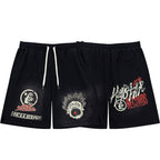 Hellstar Vintage Wash Spray Graphic Sweat Shorts