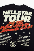 Hellstar Vintage Wash Flame Badge Graphic Oversized T-Shirt