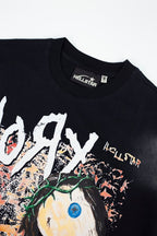 Hellstar Glory Thorns Doll Graphic Oversized T-Shirt - Black