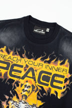 Hellstar Vintage Washed Flames & Meditating Skull Tank Top