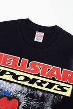 Hellstar Boxing Devil Vintage Wash Graphic Oversized T-Shirt - Washed Black