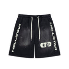 Hellstar Paint Splatter Gradient Drawstring Shorts