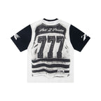 Hellstar High-Definition Graphic Spliced Short Sleeve T-Shirt – White