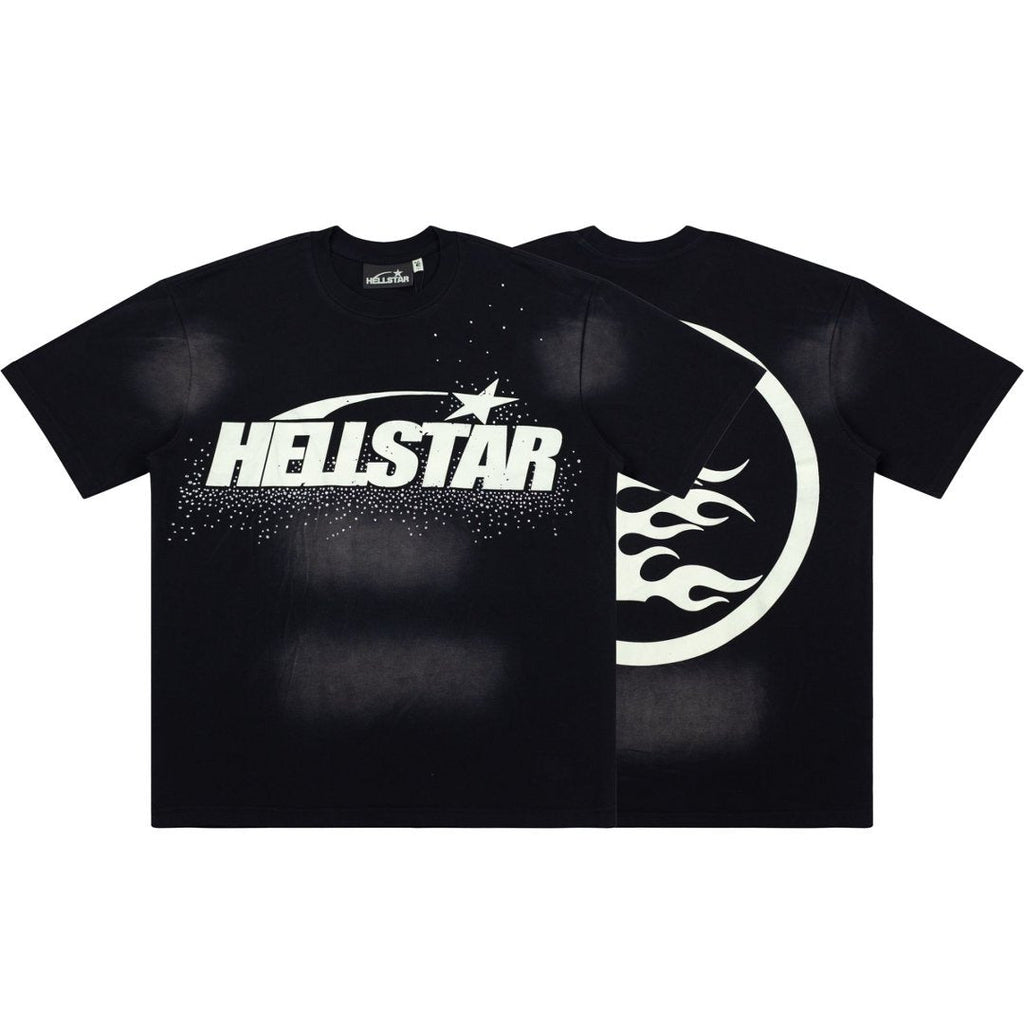 Hellstar Studios Halloween Skull Graphic Vintage Washed Cotton T-Shirt