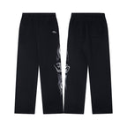 Hellstar High-Quality Vintage Washed Fleece Sweatpants (Black)