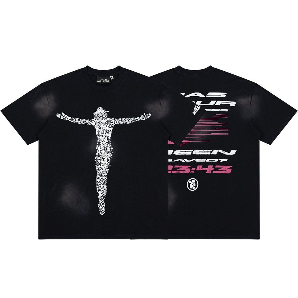 Hellstar Brain Cross Graphic Oversized Cotton T-Shirt