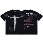 Hellstar Brain Cross Graphic Oversized Cotton T-Shirt