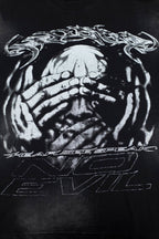 Hellstar Vintage Wash Skull Graphic Oversized T-Shirt - Dark Acid Black